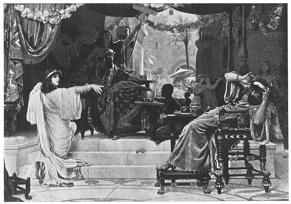 Esther Denouncing Haman Painted by Ernest Normand