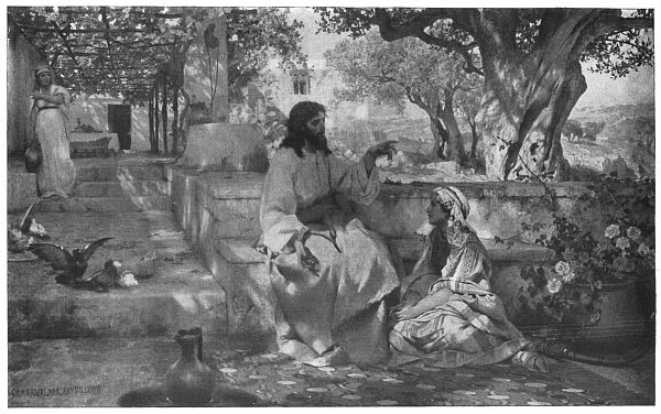 Christ with Mary and Martha Painted by H. Siemiradzki
