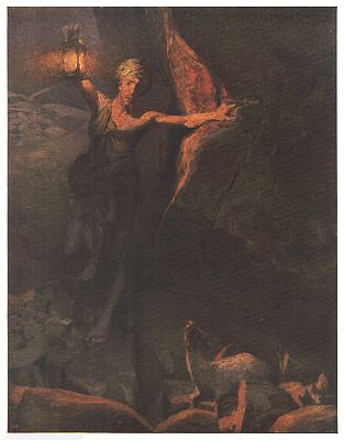 Seeking the Lost Sheep Painted by Herbert Moore
